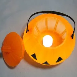 Halloween Plastic Pumpkin Lantern Light Candy Bag -Props Sales Store 1