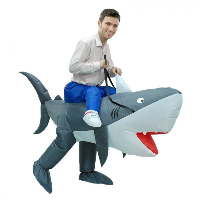Inflatable Shark Riding Costume 2 Inflatable Shark Riding Costume - Image 2
