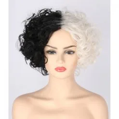 Cruella De Vil Cosplay Costume Wig Hair