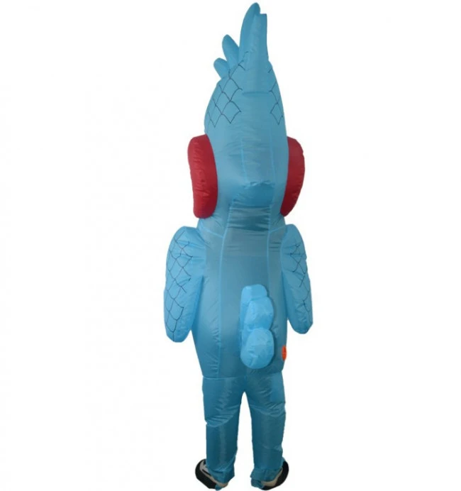 Giant Parrot Bird Blue Macaw Inflatable Costume 3 Giant Parrot Bird Blue Macaw Inflatable Costume - Image 3