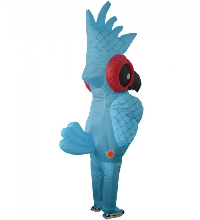 Giant Parrot Bird Blue Macaw Inflatable Costume 2 Giant Parrot Bird Blue Macaw Inflatable Costume - Image 2
