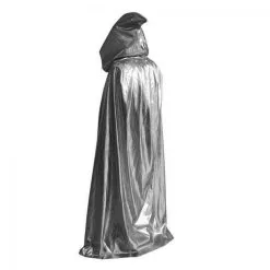 Halloween Elegant Fancy Dress Cloak Costume Size 170cm -Props Sales Store cloak silver