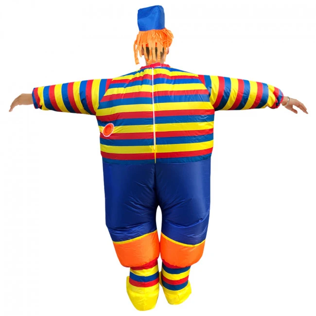 Clown With Stripe Tee Inflatable Costume 4 Clown With Stripe Tee Inflatable Costume - Image 4