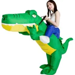 Riding Crocodile Inflatable Costume -Props Sales Store hlw inflatable crocodileride