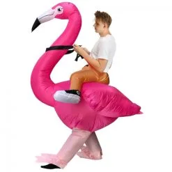 Riding Flamingo Inflatable Costume -Props Sales Store hlw inflatable flamingoride 2