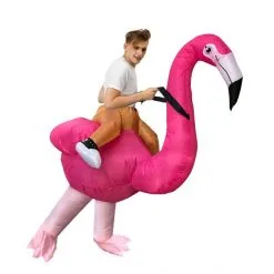 Riding Flamingo Inflatable Costume -Props Sales Store hlw inflatable flamingoride 3
