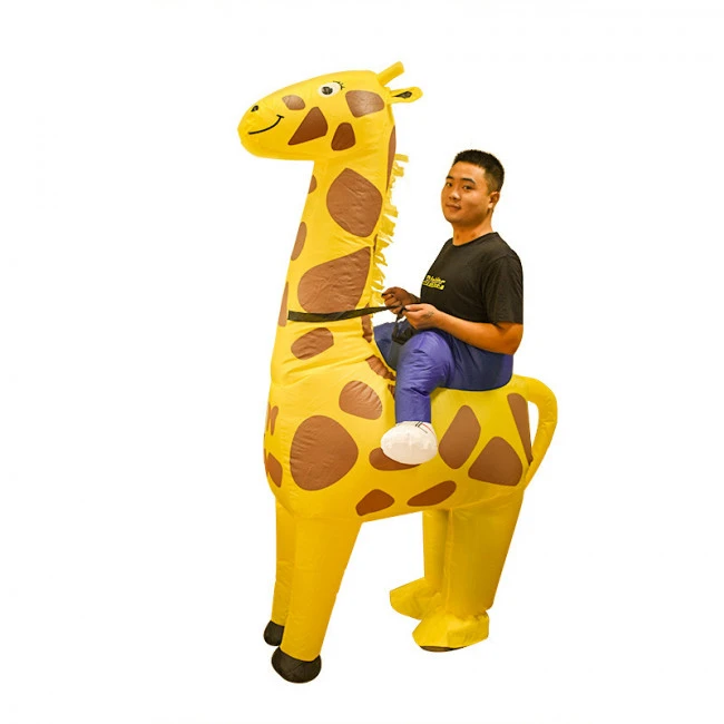Riding Giraffe Inflatable Costume 1 Riding Giraffe Inflatable Costume