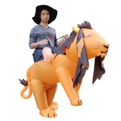 Ridding Lion Inflatable Costume -Props Sales Store hlw inflatable lionride 3