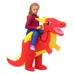 Riding Red Dragon Inflatable Costume