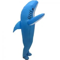 Blue Shark Inflatable Costume -Props Sales Store hlw inflatable sharkblue 1