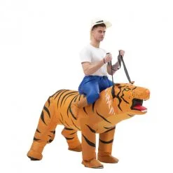 Riding Tiger Inflatable Costume -Props Sales Store hlw inflatable tigerride 1