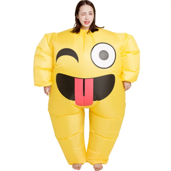 Emoji Sticking Out Tongue Winking Eyes Inflatable Costume 1 Emoji Sticking Out Tongue Winking Eyes Inflatable Costume