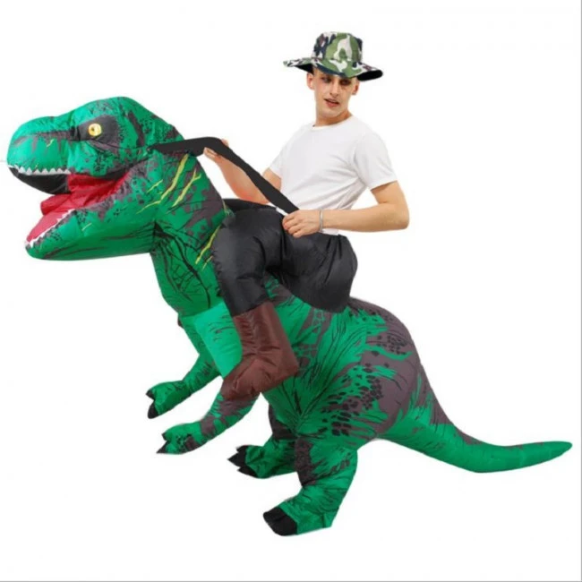 Riding T-Rex Inflatable Costume 1 Riding T-Rex Inflatable Costume