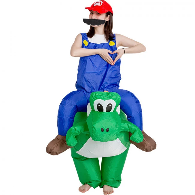 Riding Yoshi Inflatable Costume 2 Riding Yoshi Inflatable Costume - Image 2