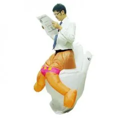 Inflatable Toilet Sitting Costume -Props Sales Store hlw inflate toilet 3
