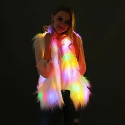LED Fur Scarf -Props Sales Store hlw ledfurscarfhood 2