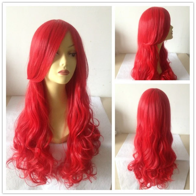 Ariel Mermaid Red Hair Wig For Adults 4 Ariel Mermaid Red Hair Wig For Adults - Image 4