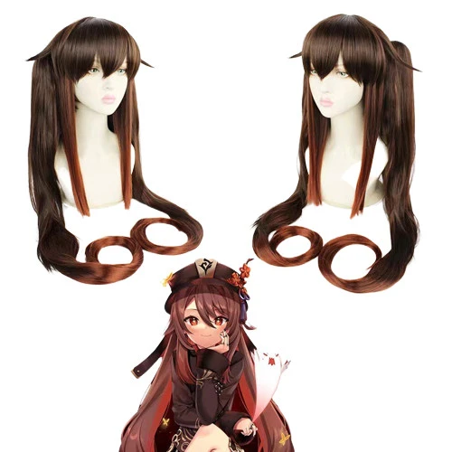 Hu Tao Genshin Impact Cosplay Wig 1 Hu Tao Genshin Impact Cosplay Wig