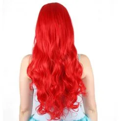 Ariel Mermaid Red Hair Wig For Adults 6 Ariel Mermaid Red Hair Wig For Adults -Props Sales Store hot anime the little mermaid princess ariel cosplay wig halloween play wig party stage high back