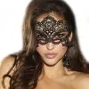 Halloween Black Face Mask Lace Crochet Headband Costume